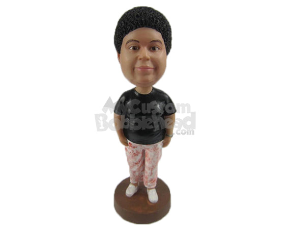 Custom Bobblehead Guy In Stylish Trendy Trousers - Leisure & Casual Casual Males Personalized Bobblehead & Cake Topper Custom Bobblehead Guy In Stylish Trendy Trousers - Leisure & Casual Casual Males Personalized Bobblehead & Cake Topper